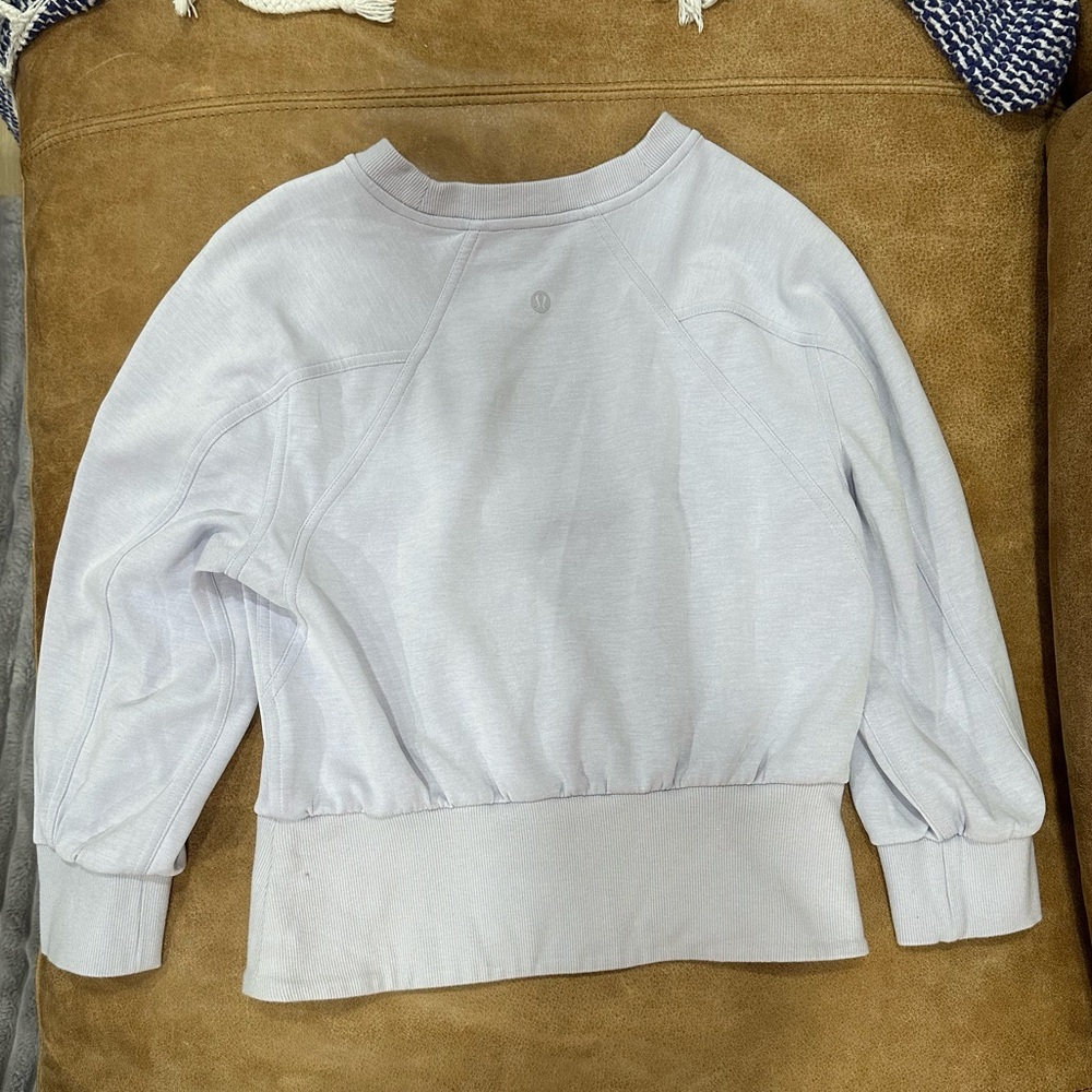 Lululemon Lavender Cropped Crewneck softstreme 
Size: 4 - Picture 2 of 4